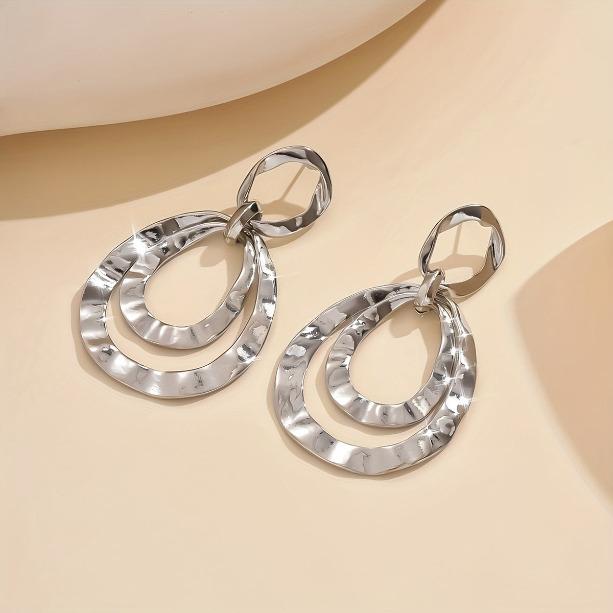 Boho Style 18K Gold Plated Zinc Alloy Drop & Dangle Earrings with Titanium Ear Needle - Fashionable Elegant Long Water Drop Design Earrings for Women, Suitable for Daily Wear