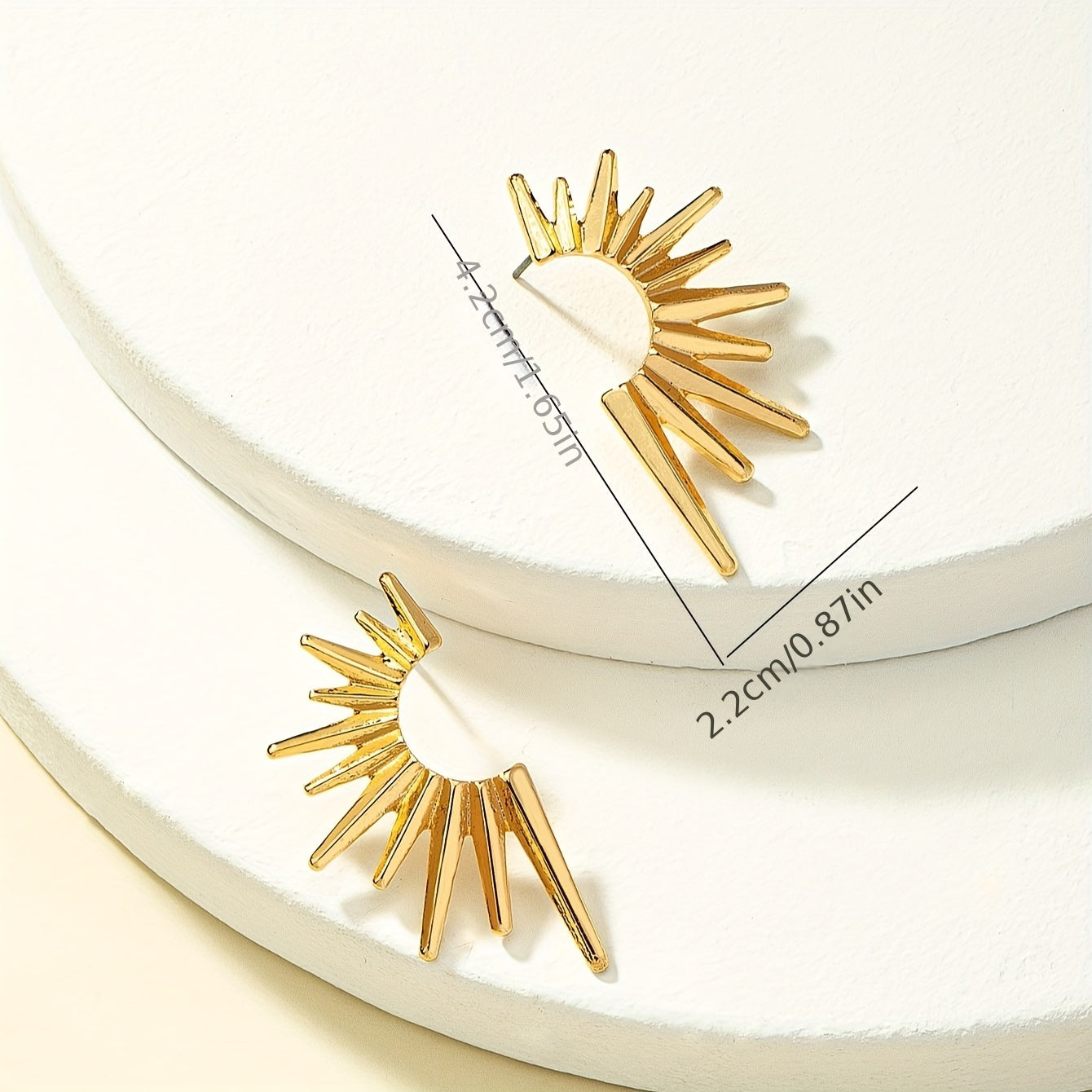 Charm Fashion Versatile 18K Gold Plated Beautiful Daily Wear Sunflower Earrings