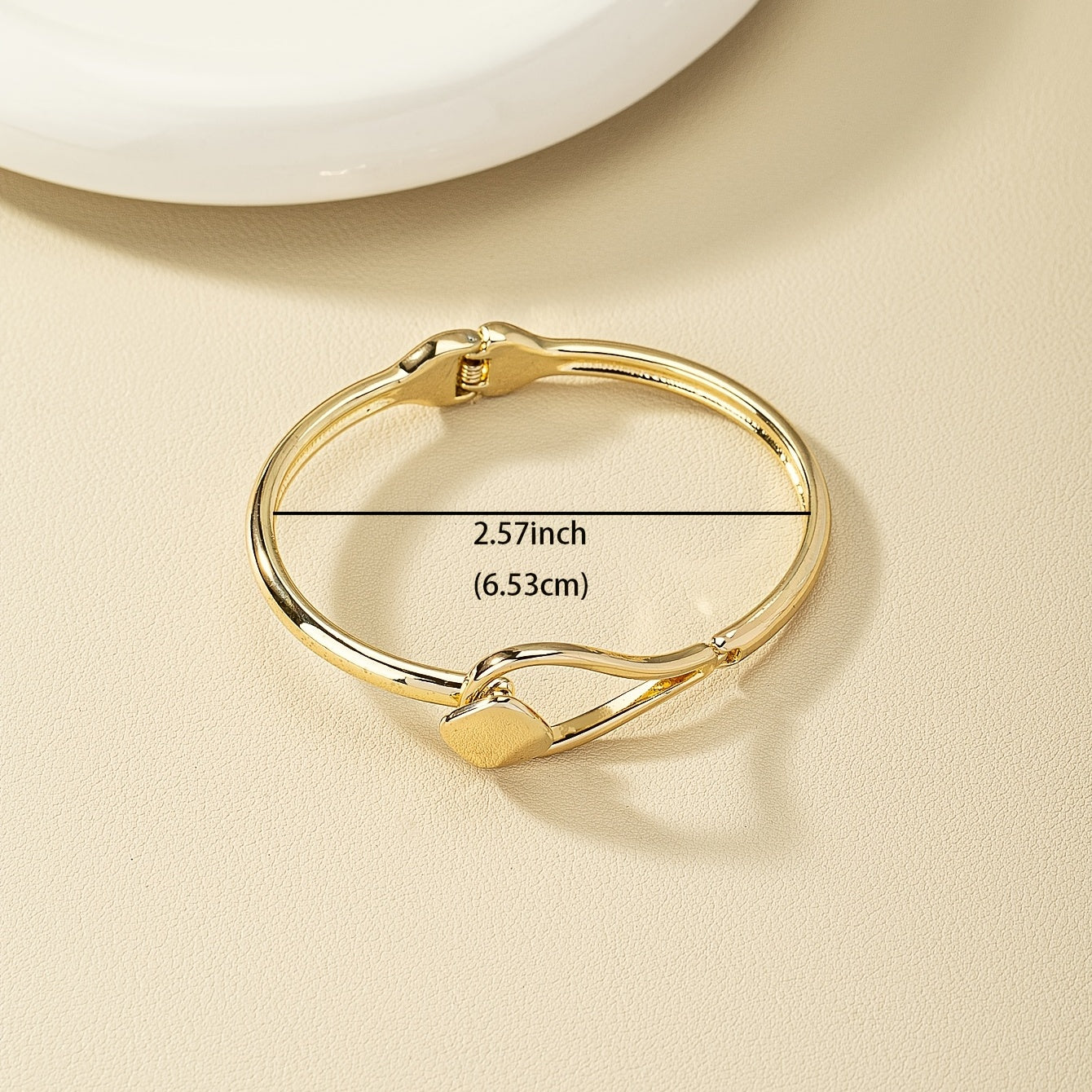 Minimalist Style Spring Alloy Bracelet 14K Gold Plated Bracelet Jewelry Accessories Gift