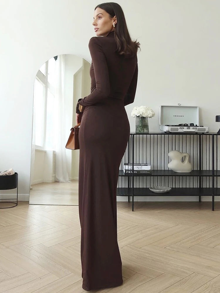 110Women Sexy High Slit Slim Elegant Long Dress
