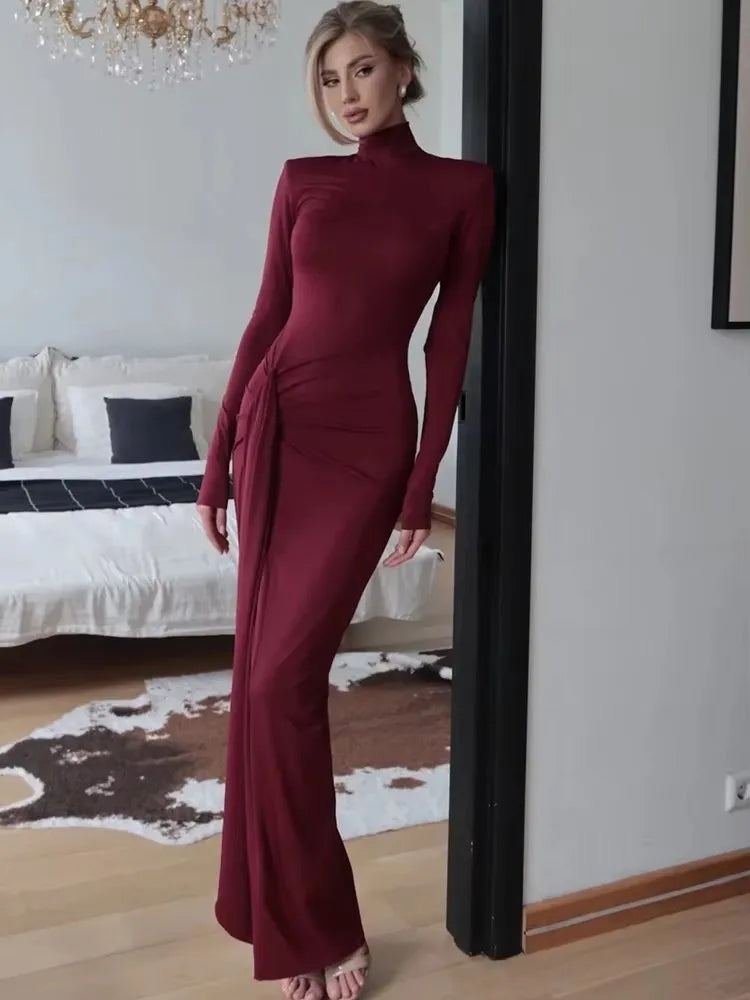 110Women Sexy High Slit Slim Elegant Long Dress