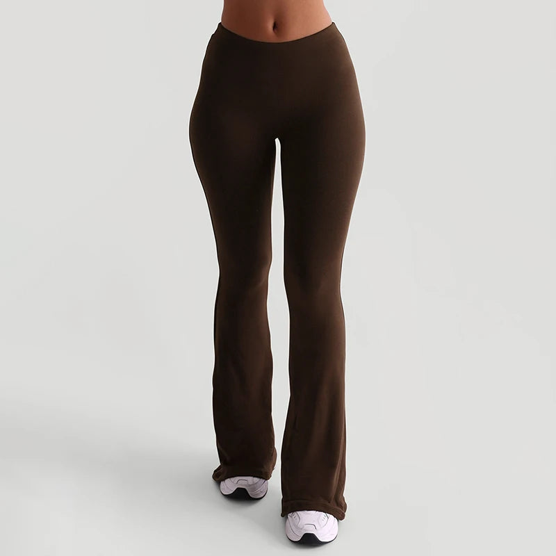 089Women's Slim Micro Flare Casual Sexy Sports Pant