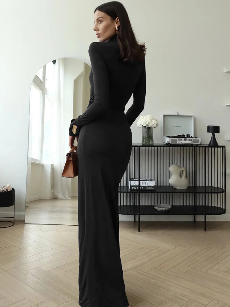 110Women Sexy High Slit Slim Elegant Long Dress