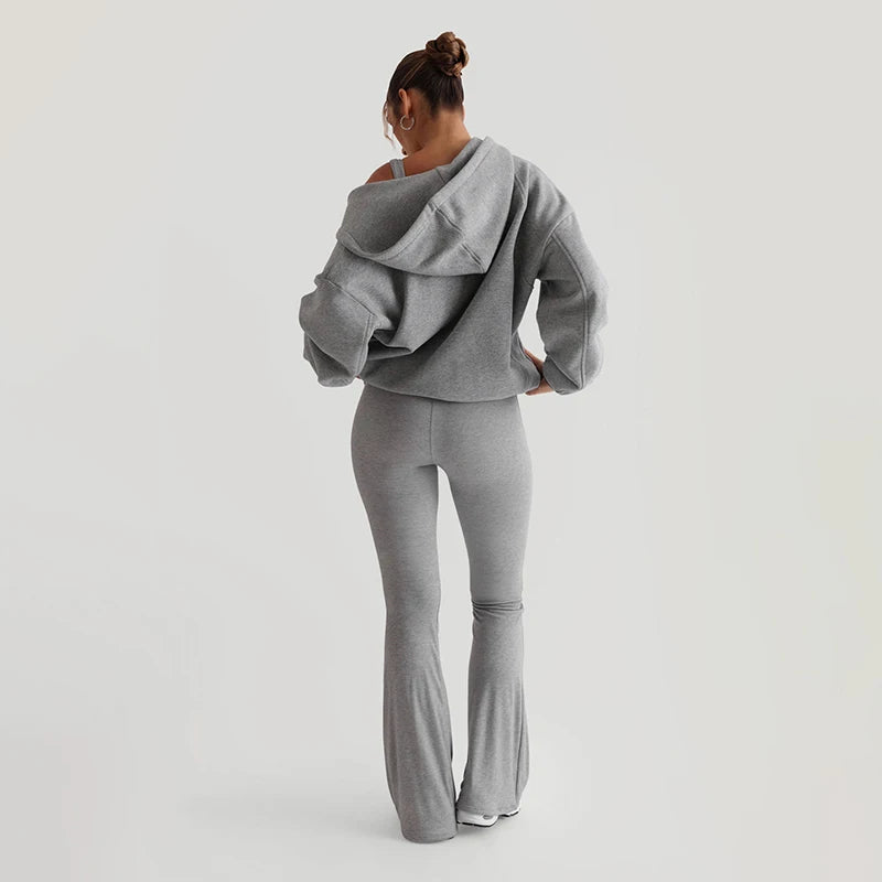 089Women's Slim Micro Flare Casual Sexy Sports Pant
