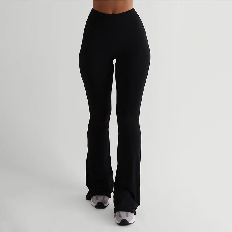 089Women's Slim Micro Flare Casual Sexy Sports Pant