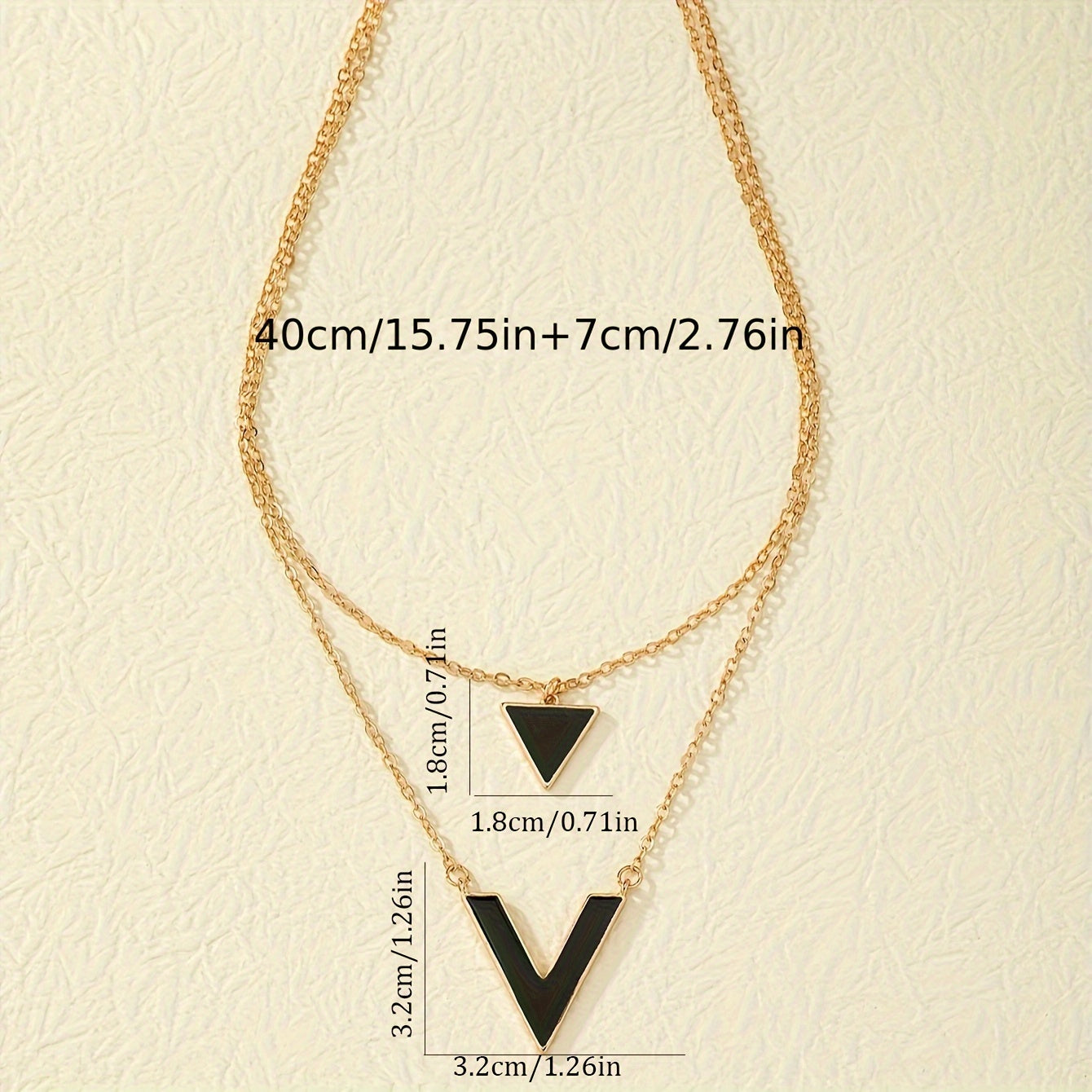 Geometric Drip Oil Black Geometric Shape Pendant Necklace 18K Gold Plated Female Neck Jewelry Gift