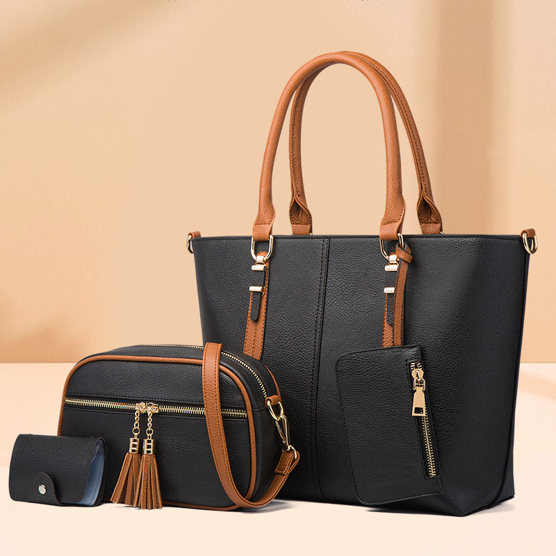 [BUY 1 GET 4] 4PCS Large bag Women's Bag Fashion Bag Shoulder bag Crossbody bag  Handbag Purse