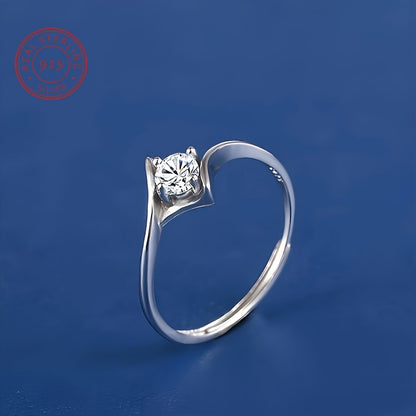 Mozambique Stone 925 Silver Adjustable Ring With 0.3 Carats, Featuring A Twisted Bull Head Design That Exudes Nobility And Elegance. It Combines Multiple Styles With Exceptional Taste, Suitable For Daily Wear