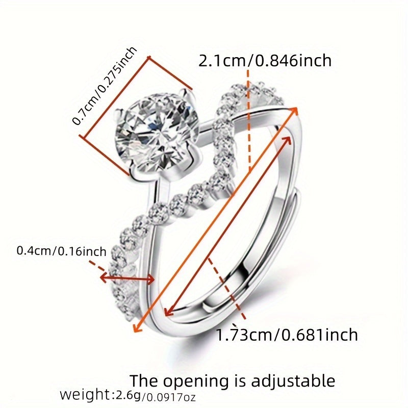 A Stunning Jewelry Ring With A Classic Square Moissanite Cut Of 1 Carat, This Exquisite Piece Of Jewelry Is A Fashionable And Delicate Open Ring For Ladies.