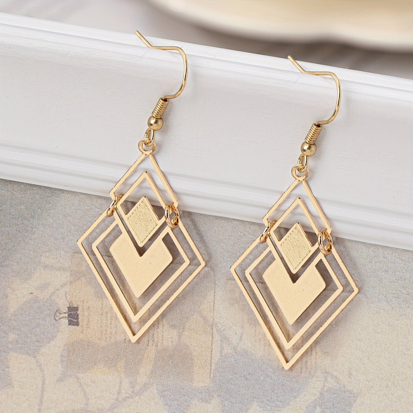 Elegant & Sexy Summer Drop Earrings - Copper with Iron Posts,18K Gold Plated,Perfect for Vacation or Casual Attire