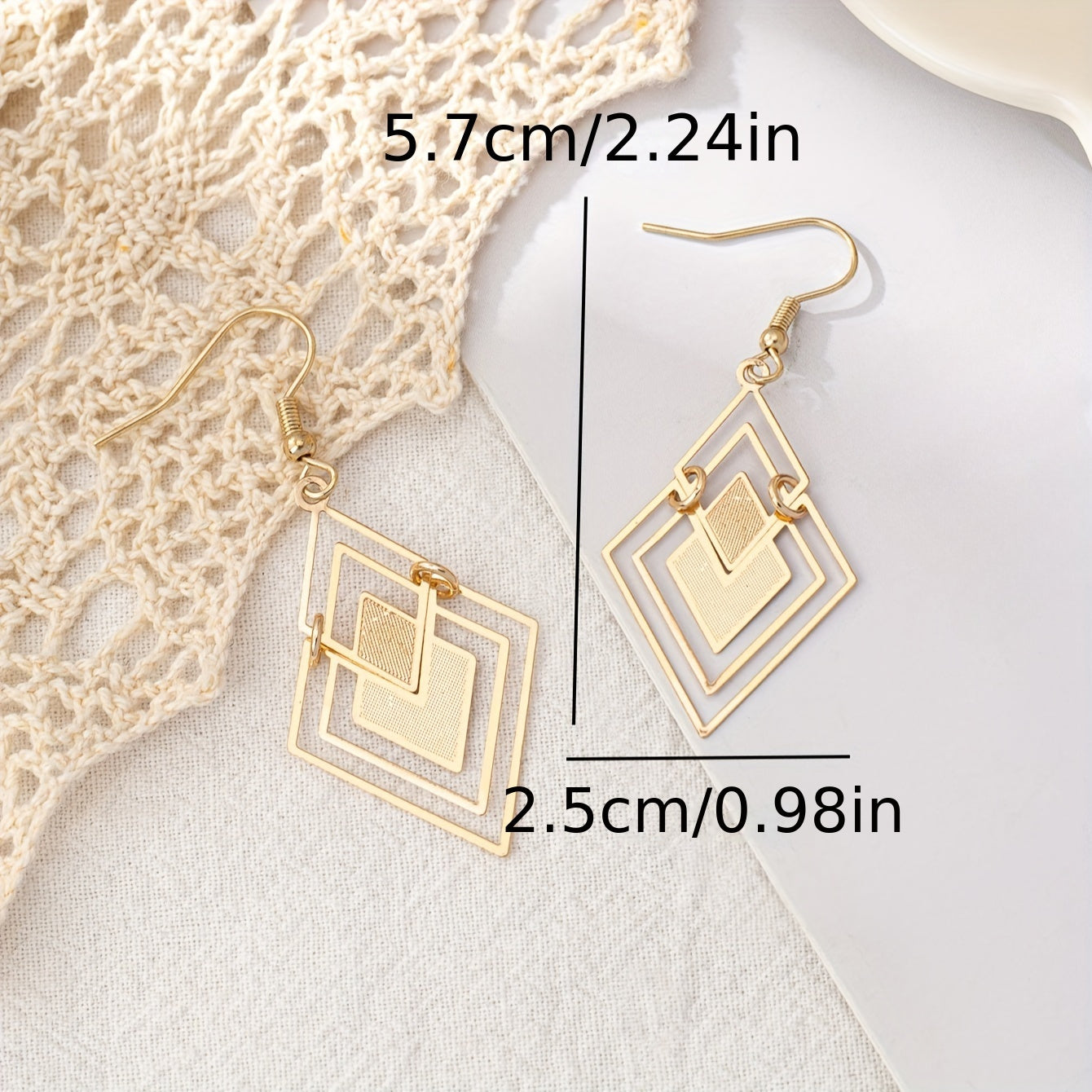 Elegant & Sexy Summer Drop Earrings - Copper with Iron Posts,18K Gold Plated,Perfect for Vacation or Casual Attire