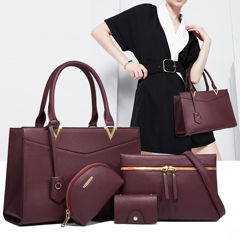 [BUY 1 GET 4] 4PCS Large bag New Women's Bag Fashion Bag Handbag Bag Purse