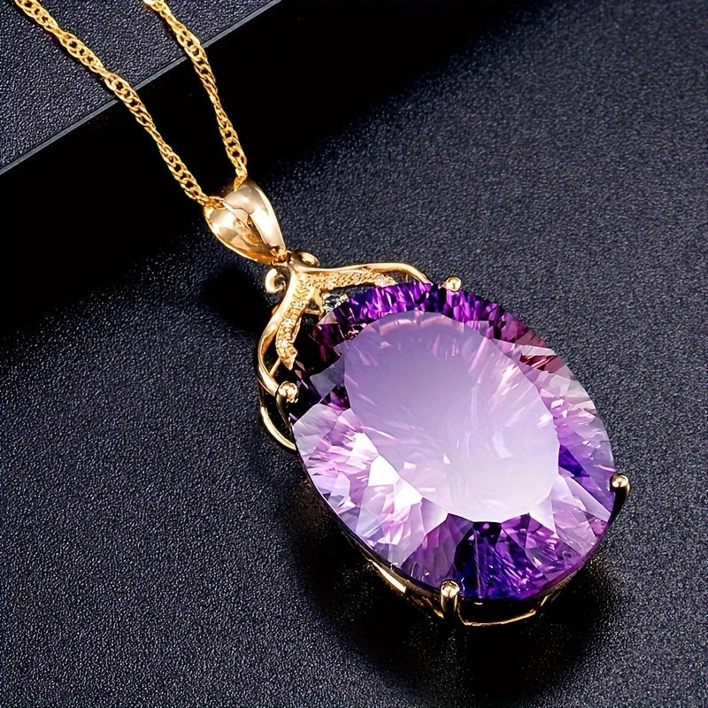 1pc Elegant Royal Style Artificial Crystal Crown Pendant Necklace for Women - Versatile for Daily & Party Occasions, Luxurious Design